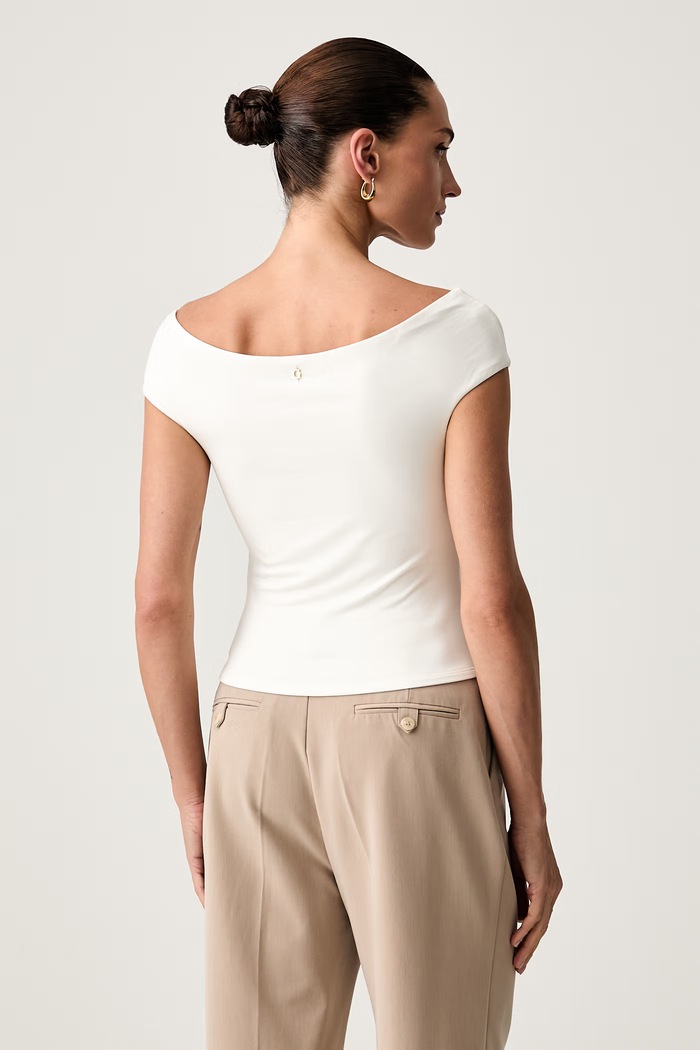 Odzież Guess crop top damski z lyocellu W6YP48.K4527 beżowy