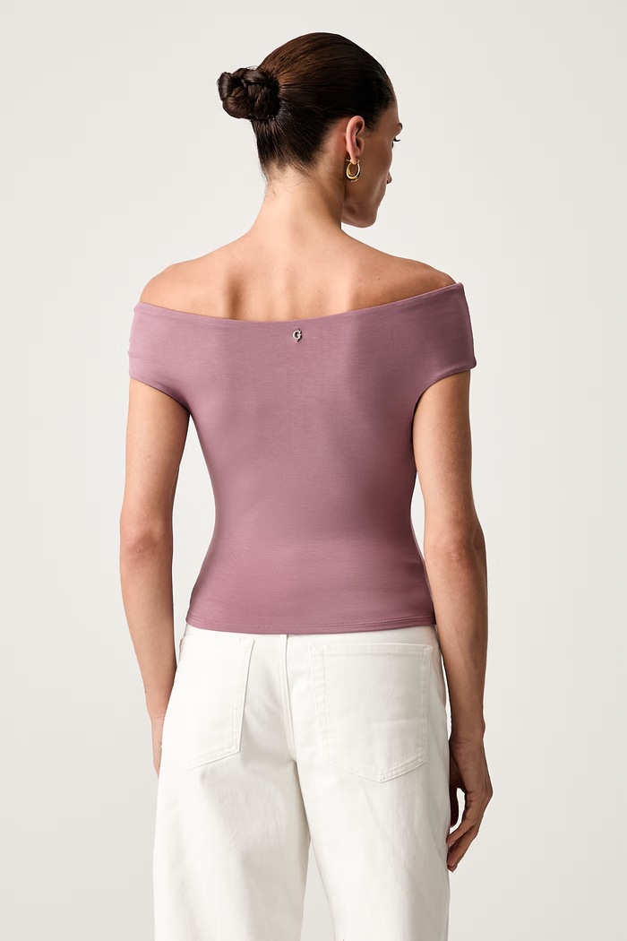 Odzież Guess crop top damski z lyocellu W6YP48.K4527 różowy
