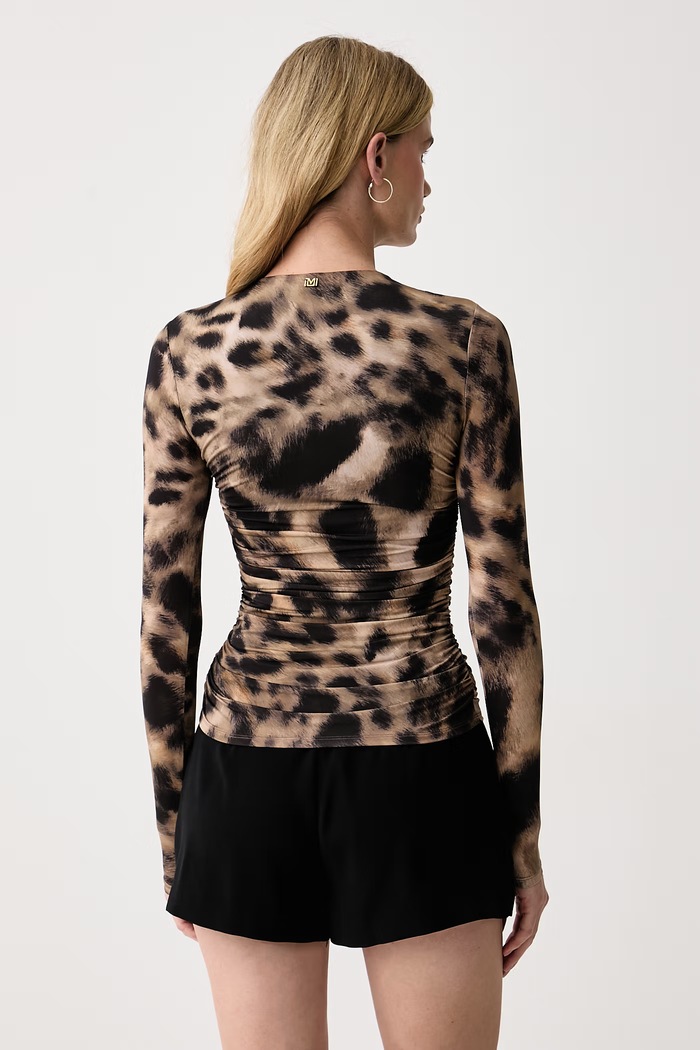Ρούχα Marciano by Guess Μπλούζα γυναικεία EZME G6BP07.K6967 καφέ