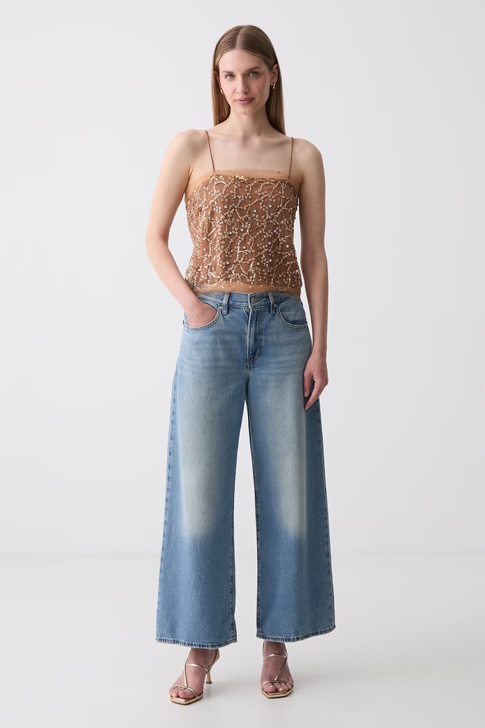 MUNTHE top damski NANNALI 262101726223 brązowy AW26