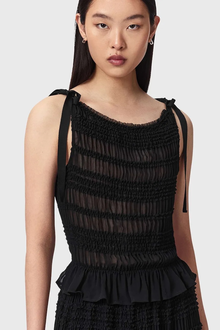 Bluzka damska bawełniana LOTUS AllSaints W096PE czarny