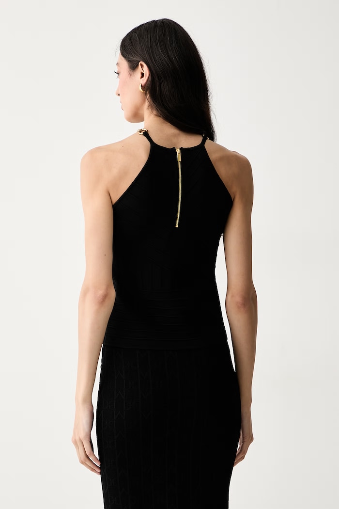 Abbigliamento Marciano by Guess camicetta halter da donna con viscosa KAEDA G6YR06.Z1058 nero