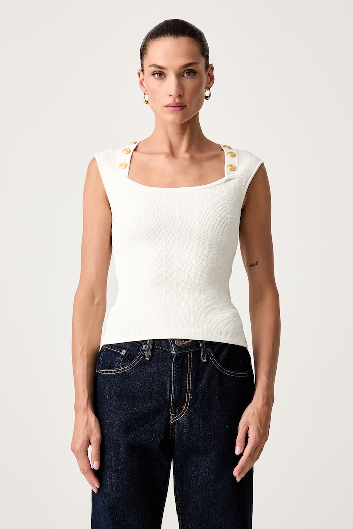 Marciano by Guess bluzka damska z wiskozą YAMNA beżowy G6YR02.Z1014