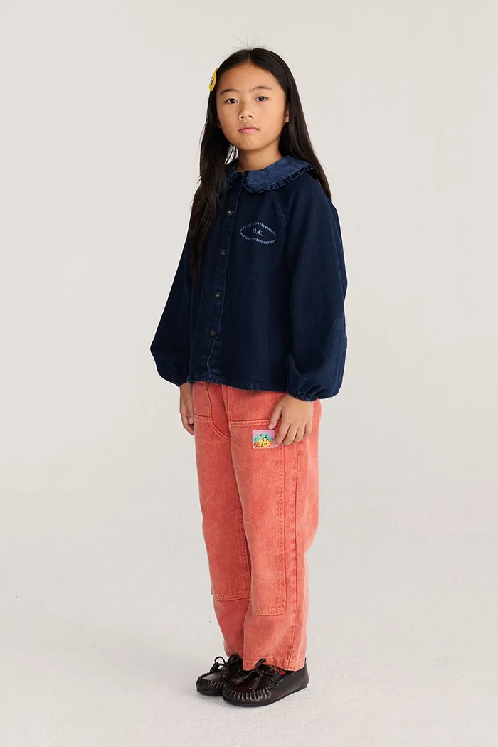 Bobo Choses camicia per bambini in jeans Mystery 226AC024 blu navy