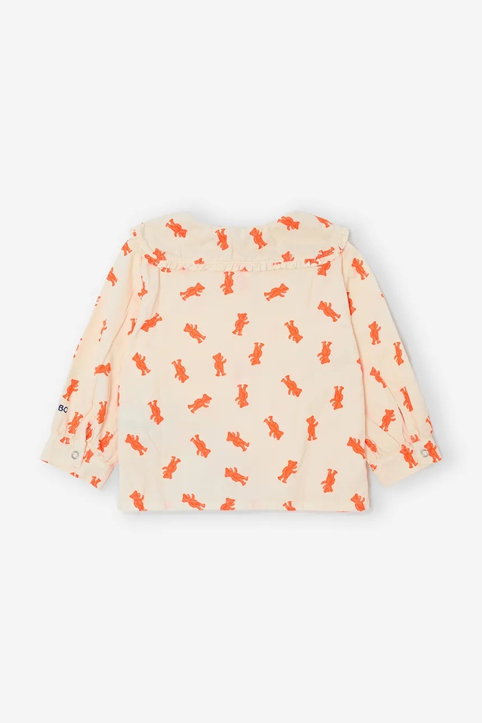 Bobo Choses Блуза тип риза за деца от памук Softpaw Monster 226AB049 розов AW26