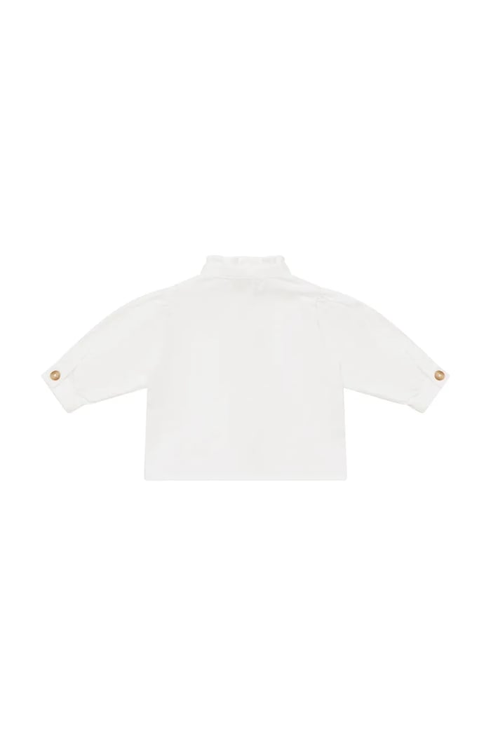 Donsje cămașă pentru copii din bumbac Fini Blouse 4107900 alb AW26