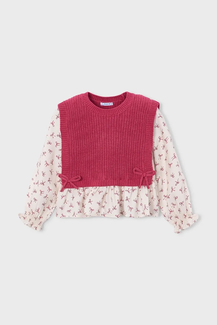 Mayoral blúzka detská 4036.6C.Mini.9BY2 ružová AW26
