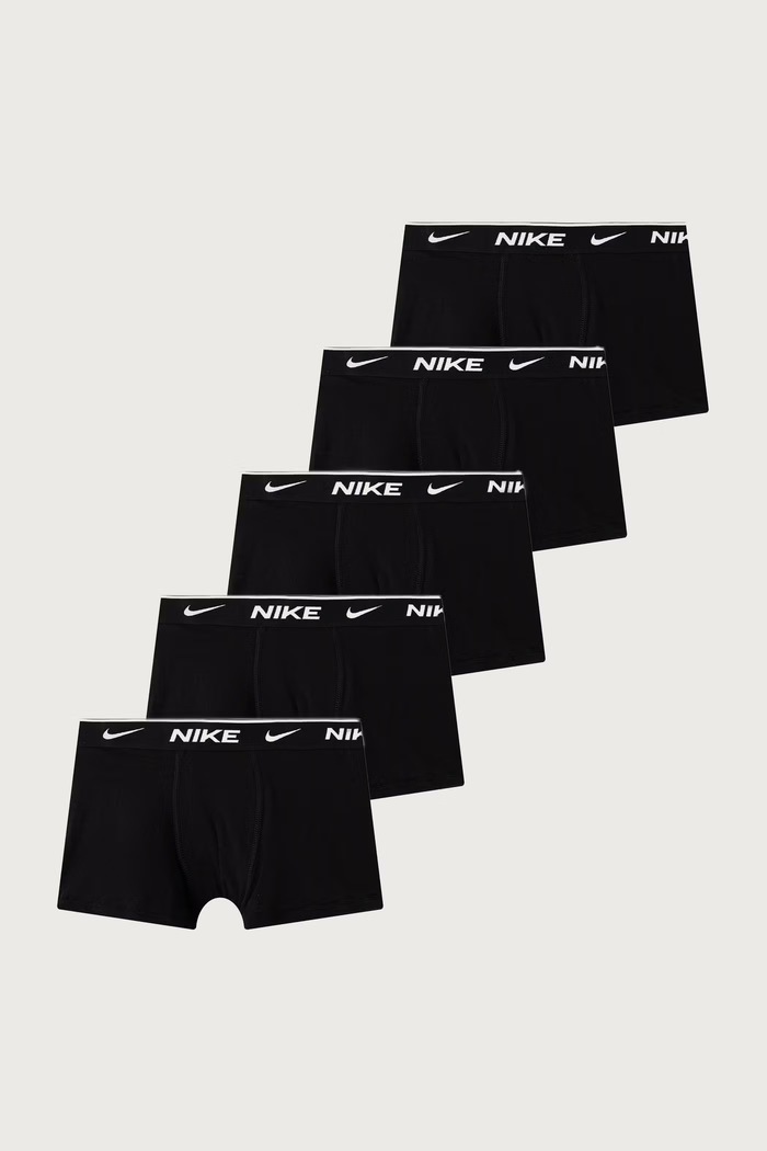 Nike Bokserki dziecięce bawełniane z elastanem 5-pack czarny 9N1221