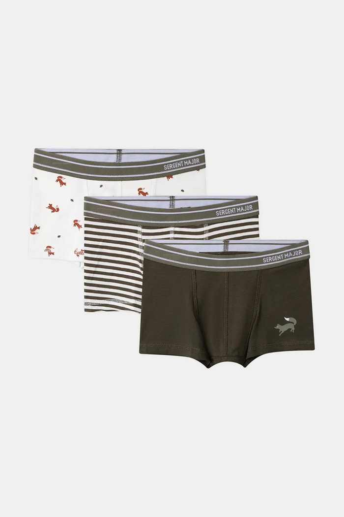 Sergent Major Bokserki dziecięce bawełniane z elastanem 3-pack szary 26H5PGD2BOX.98.104