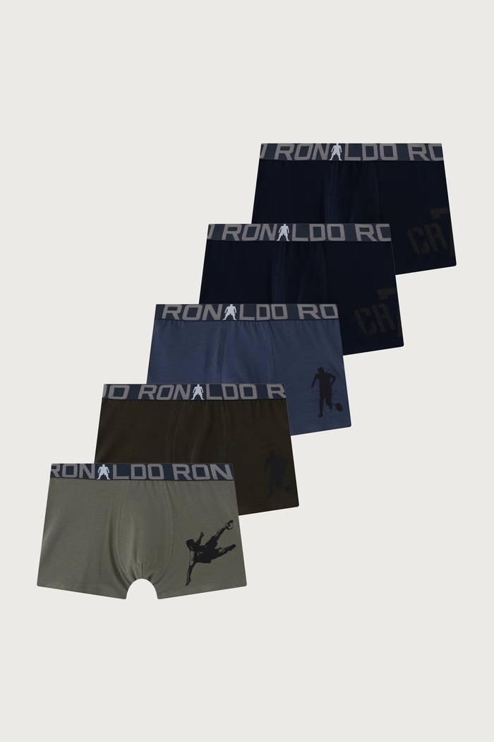 CR7 Cristiano Ronaldo Uske bokserice za djecu od pamuka s elastanom 5-pack šarena 8405.5100.2512