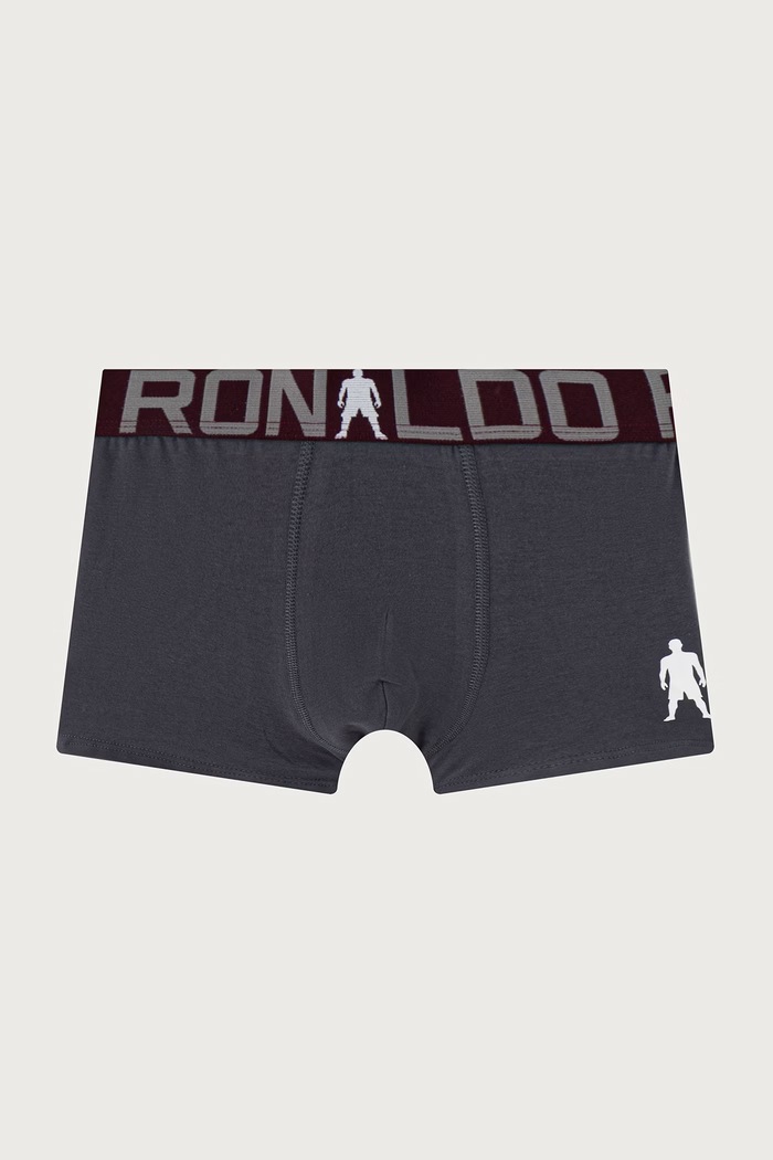 Uske bokserice za djecu od pamuka s elastanom 5-pack CR7 Cristiano Ronaldo siva 8405.5100.2511