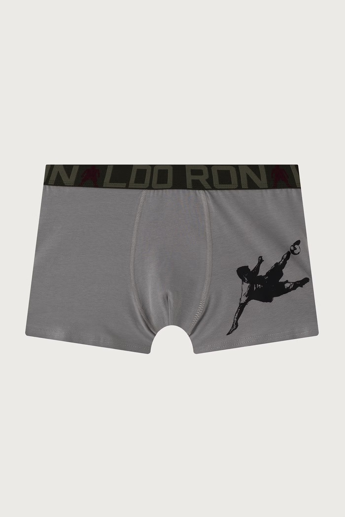 CR7 Cristiano Ronaldo Uske bokserice za djecu od pamuka s elastanom 3-pack 8403.5100.2408 siva AW26
