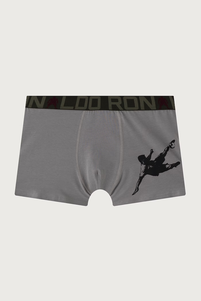 CR7 Cristiano Ronaldo Uske bokserice za djecu od pamuka s elastanom 3-pack 8403.5100.2408 siva AW26
