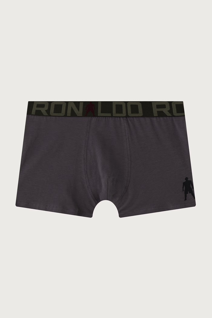 Dječaci CR7 Cristiano Ronaldo Uske bokserice za djecu od pamuka s elastanom 3-pack 8403.5100.2408 siva