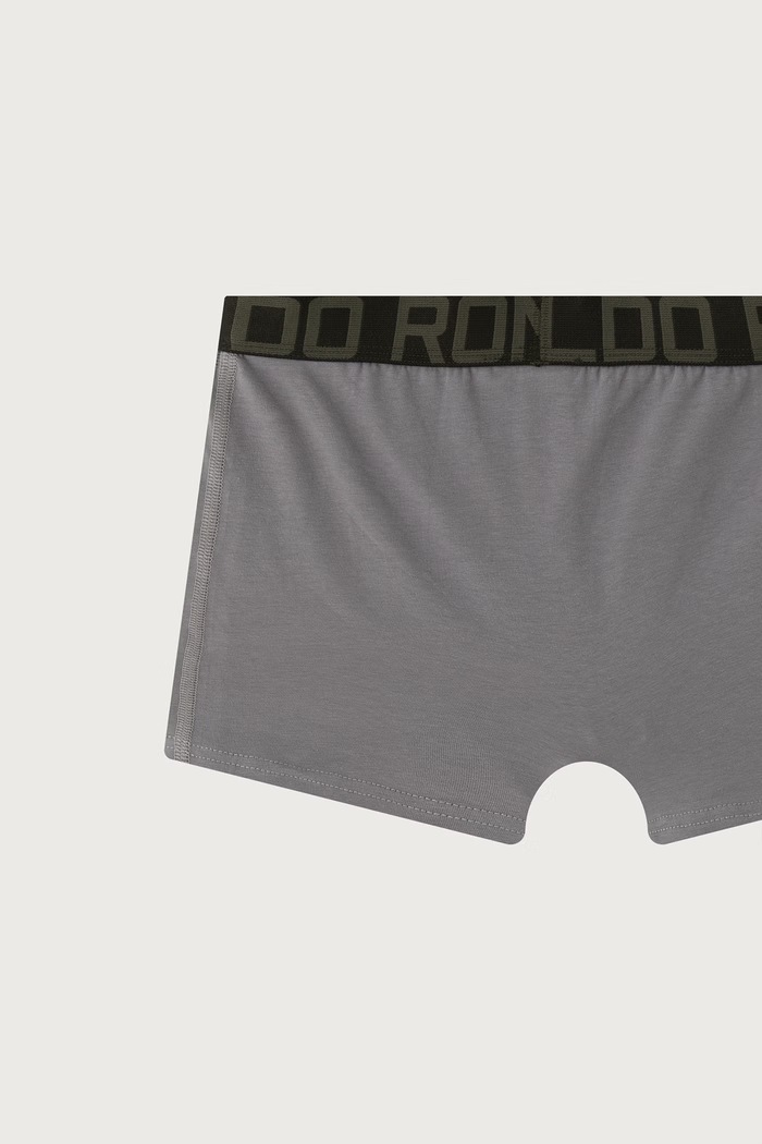 Uske bokserice za djecu od pamuka s elastanom 3-pack CR7 Cristiano Ronaldo siva 8403.5100.2408