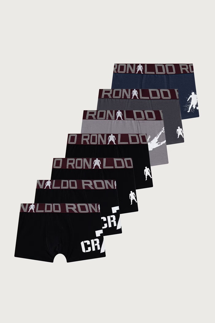 CR7 Cristiano Ronaldo Bokserice za djecu od pamuka s elastanom 7-pack plava 8417.5100.2600
