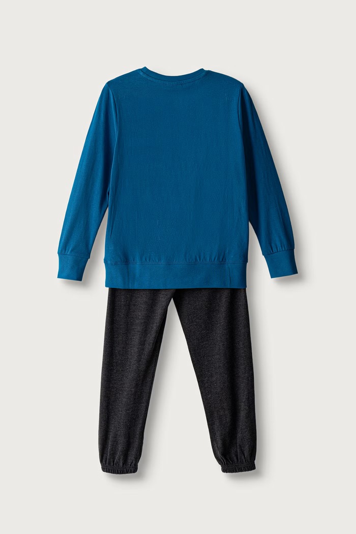CR7 Cristiano Ronaldo Pigiama a due parti per bambini con cotone 8770.4201.1102 blu AW26