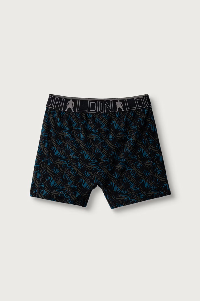 CR7 Cristiano Ronaldo Boxer aderenti per bambini in cotone con elastan pacco da 2 8400.51.2548 verde AW26