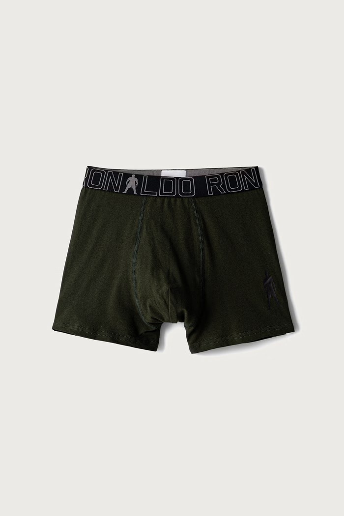 BIMBO CR7 Cristiano Ronaldo Boxer aderenti per bambini in cotone con elastan pacco da 2 8400.51.2548 verde