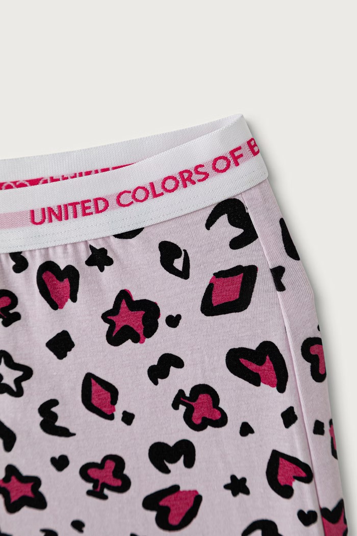 Chłopiec United Colors of Benetton Piżama dwuczęściowa dziecięca z bawełną 3G680P0A6.G.Seasonal różowy