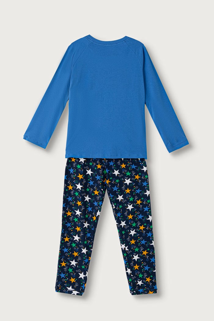 United Colors of Benetton Dvodijelna pidžama za djecu s pamukom 3G680P0A6.G.Seasonal plava AW26