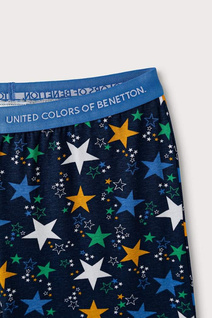 Dječaci United Colors of Benetton Dvodijelna pidžama za djecu s pamukom 3G680P0A6.G.Seasonal plava