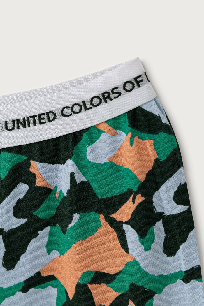 Chłopiec United Colors of Benetton Piżama dwuczęściowa dziecięca z bawełną 3G680P0A6.G.Seasonal szary