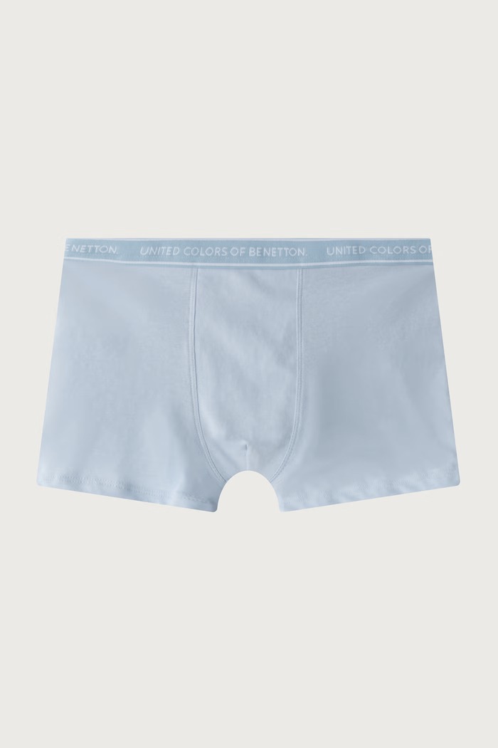 United Colors of Benetton Bokserki dopasowane dziecięce bawełniane z elastanem 2-pack 3G680X01V.G.Seasonal niebieski AW26