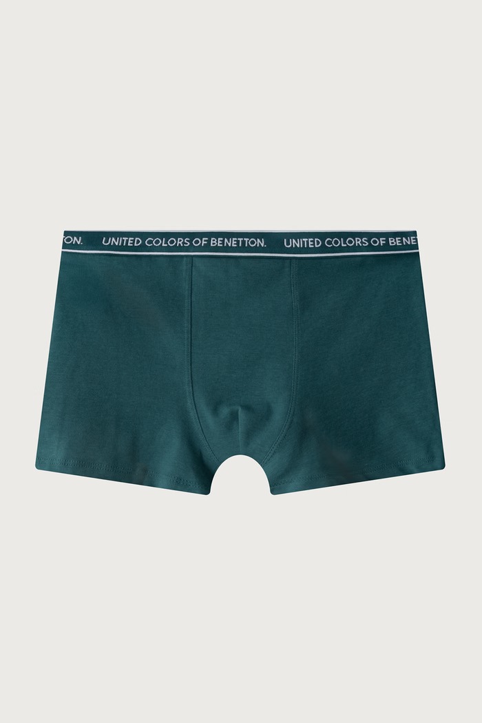 Chłopiec United Colors of Benetton Bokserki dopasowane dziecięce bawełniane z elastanem 2-pack 3G680X01V.G.Seasonal niebieski