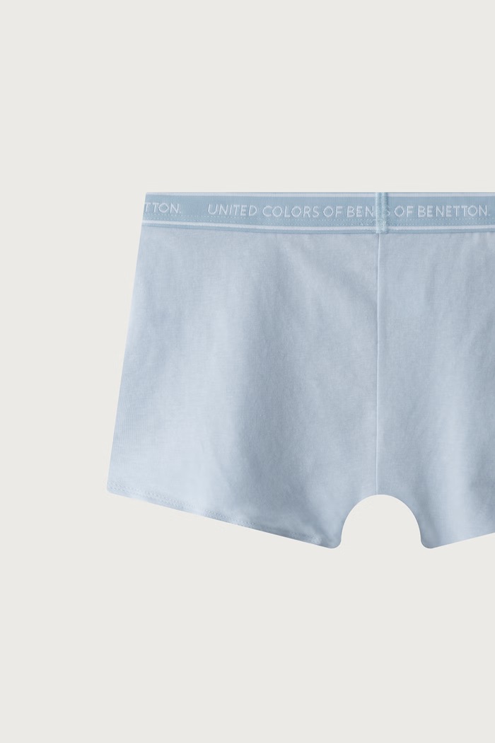 Bokserki dopasowane dziecięce bawełniane z elastanem 2-pack United Colors of Benetton 3G680X01V.G.Seasonal niebieski