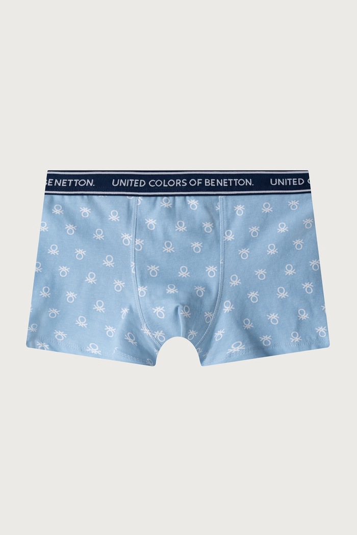 Chłopiec United Colors of Benetton Bokserki dopasowane dziecięce bawełniane z elastanem 2-pack 3G680X01V.G.Seasonal niebieski