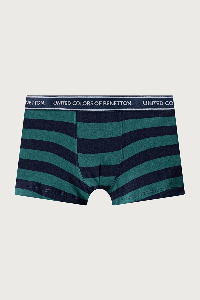United Colors of Benetton Bokserki dopasowane dziecięce bawełniane z elastanem 2-pack 3G680X01V.G.Seasonal zielony AW26