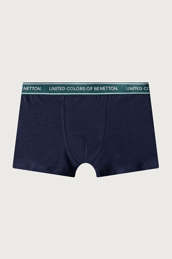Chłopiec United Colors of Benetton Bokserki dopasowane dziecięce bawełniane z elastanem 2-pack 3G680X01V.G.Seasonal zielony