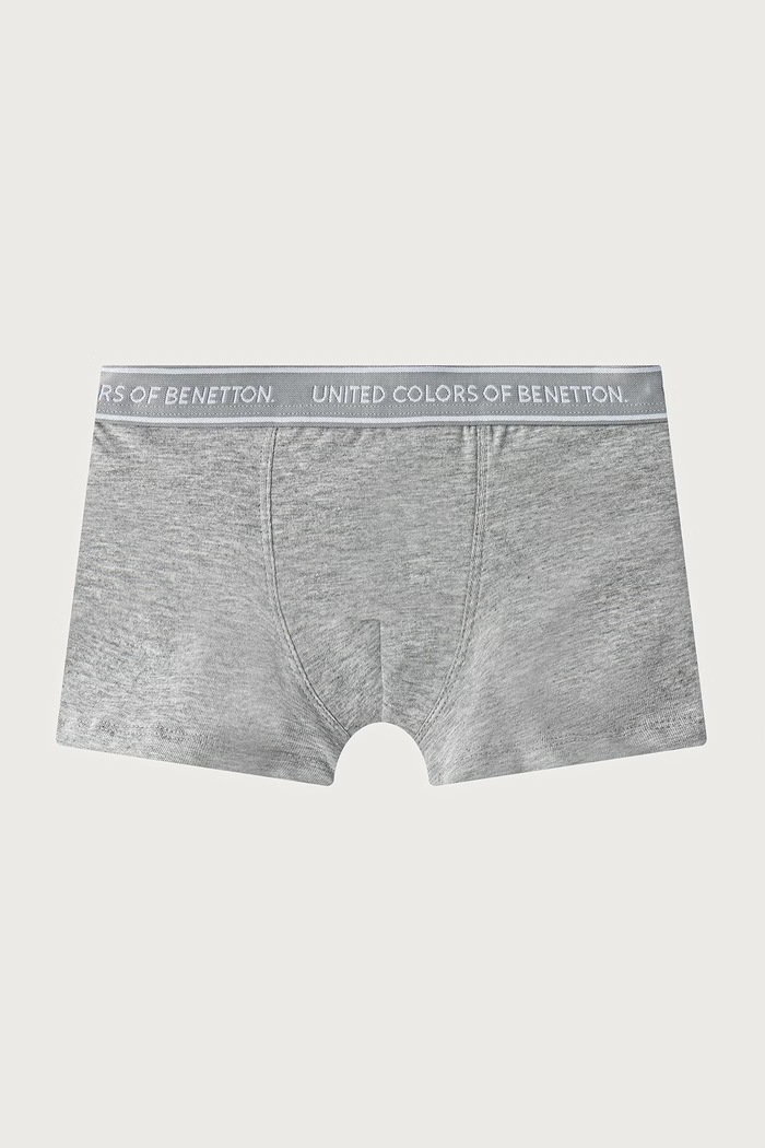 United Colors of Benetton Bokserki dopasowane dziecięce bawełniane z elastanem 2-pack 3G680X01V.G.Seasonal szary AW26