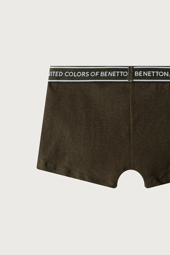 Bokserki dopasowane dziecięce bawełniane z elastanem 2-pack United Colors of Benetton szary 3G680X01V.G.Seasonal
