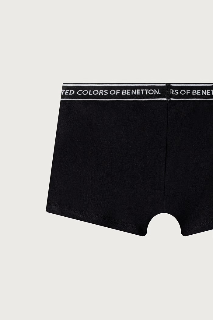 Chłopiec United Colors of Benetton Bokserki dopasowane dziecięce bawełniane z elastanem 2-pack 3G680X01V.G.Seasonal czarny