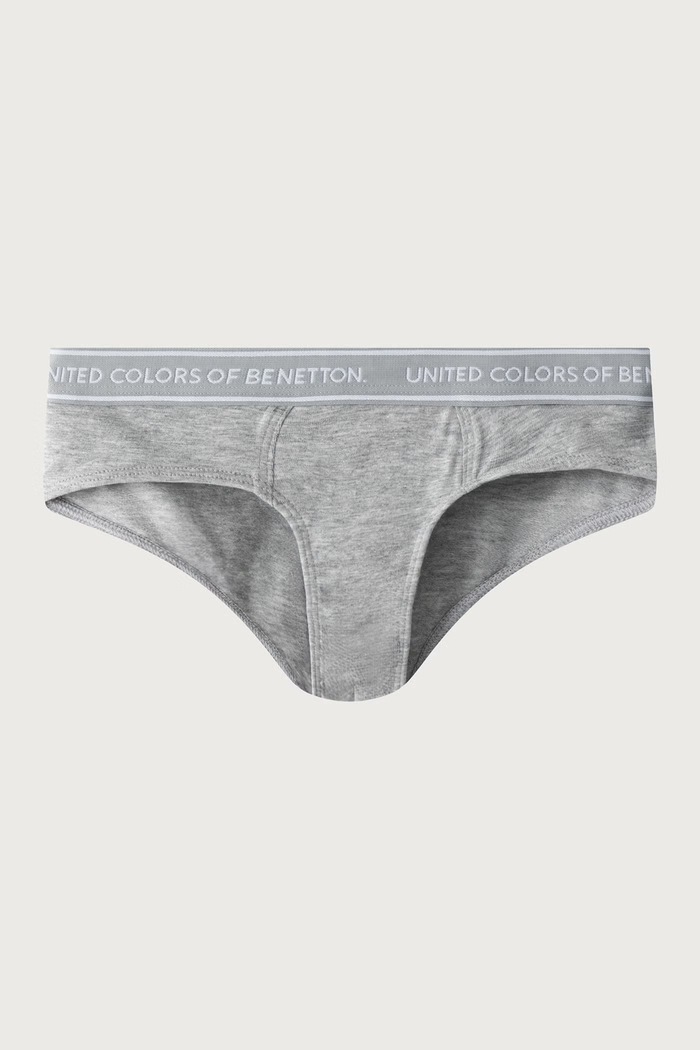United Colors of Benetton Figi dziecięce bawełniane z elastanem 2-pack 3G680S03G.G.Seasonal szary AW26