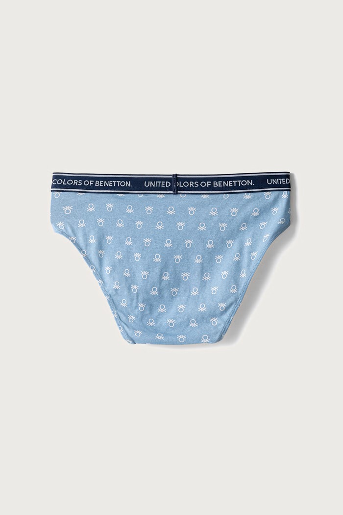 United Colors of Benetton Figi dziecięce bawełniane z elastanem 2-pack 3G680S03G.G.Seasonal niebieski AW26