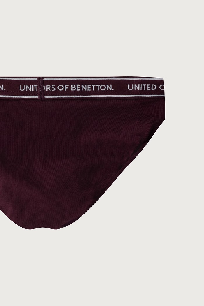 Figi dziecięce bawełniane z elastanem 2-pack United Colors of Benetton granatowy 3G680S03G.G.Seasonal