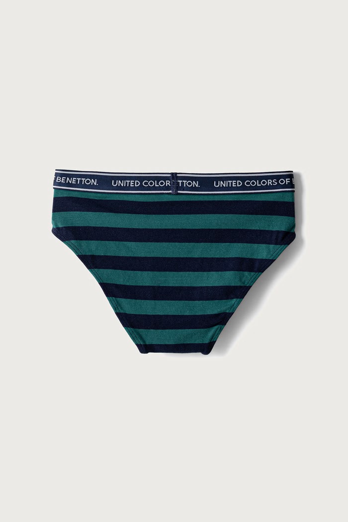 Chłopiec United Colors of Benetton Figi dziecięce bawełniane z elastanem 2-pack 3G680S03G.G.Seasonal zielony