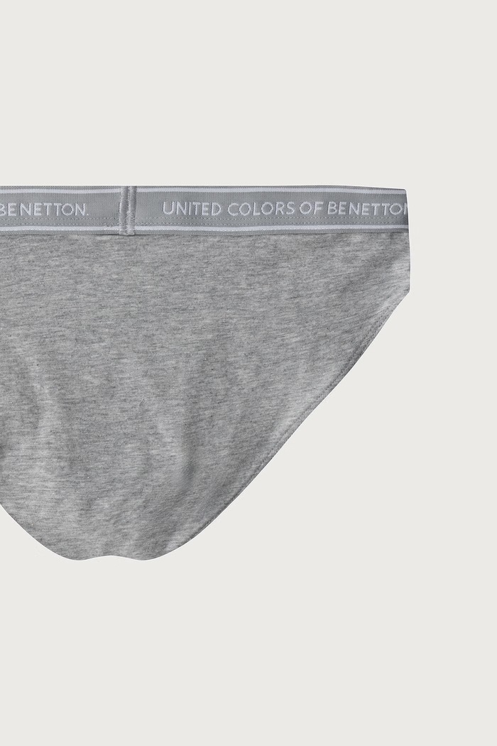 Figi dziecięce bawełniane z elastanem 2-pack United Colors of Benetton 3G680S03G.G.Seasonal szary