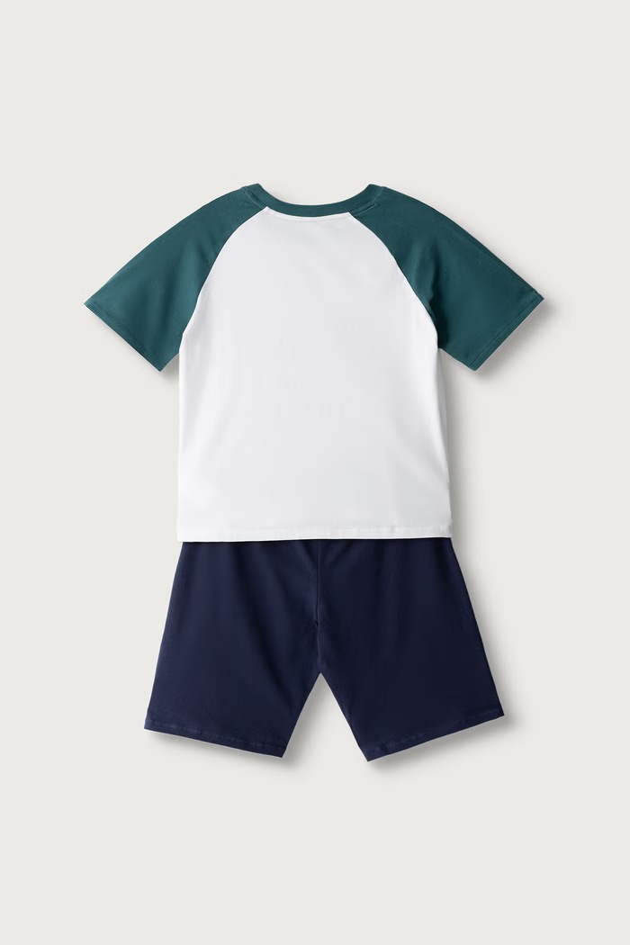 United Colors of Benetton Pigiama a due parti per bambini in cotone con elastan 3G680P0A7.G.Seasonal blu navy AW26