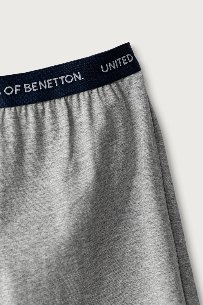 BIMBO United Colors of Benetton Pigiama a due parti per bambini in cotone con elastan 3G680P0A7.G.Seasonal blu navy