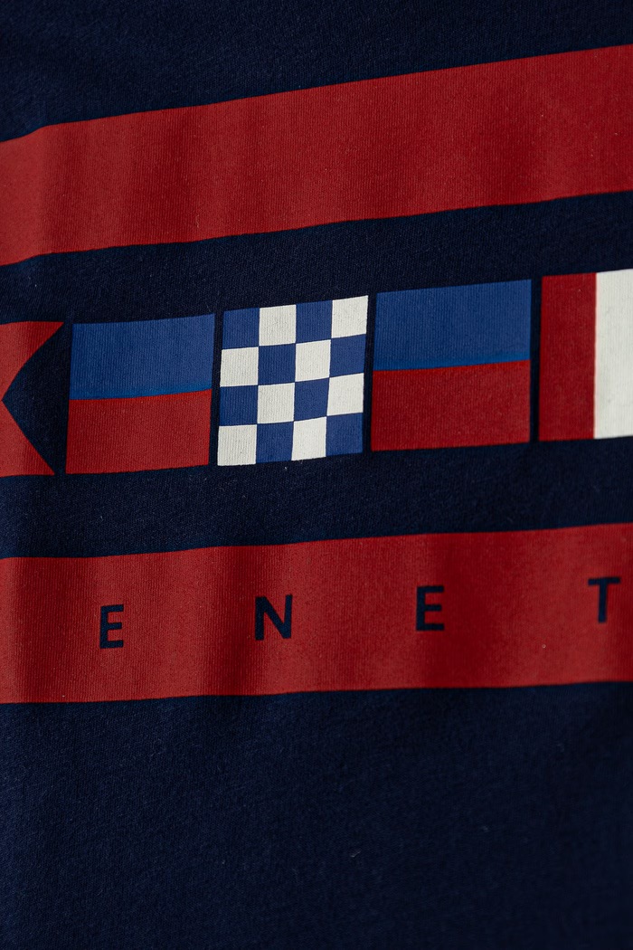 Dvojdielne pyžamo detské bavlnené s elastanom United Colors of Benetton tmavomodrá 3VD00P07A.G.Reproposal