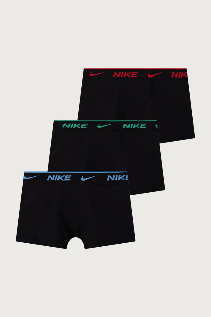 Nike Bokserki dziecięce bawełniane z elastanem 3-pack czarny 9N1278