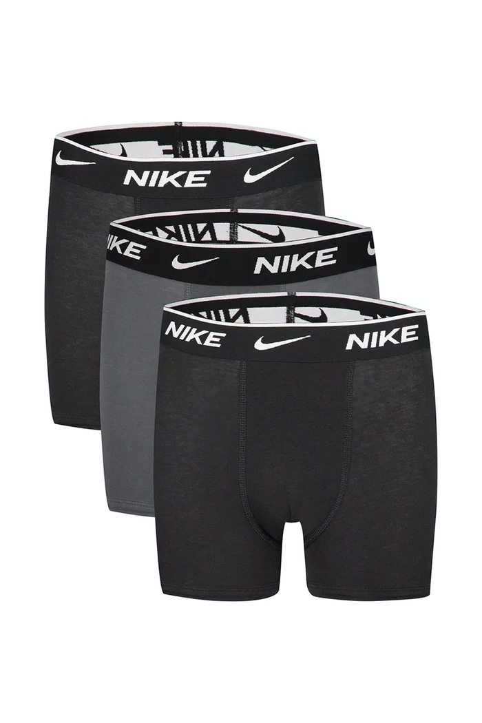 Nike Bokserki dziecięce bawełniane z elastanem 3-pack szary 9N0846