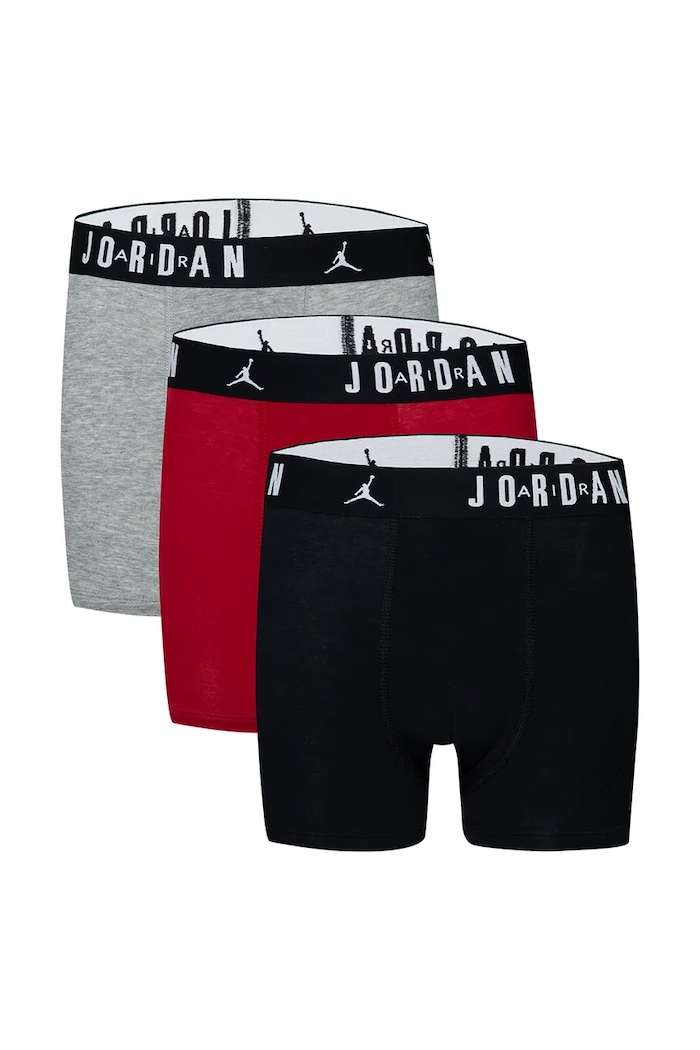 Jordan Bokserki dziecięce bawełniane z elastanem 3-pack czerwony 9J0633