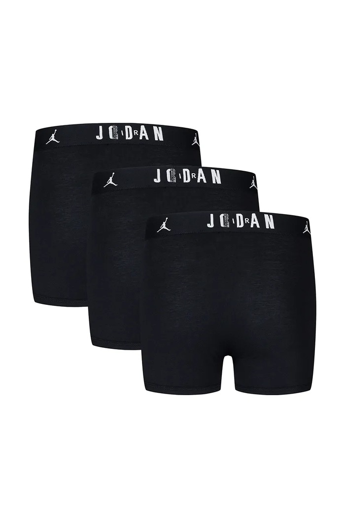 Jordan Bokserki dziecięce bawełniane z elastanem 3-pack 9J0633 czarny AW26