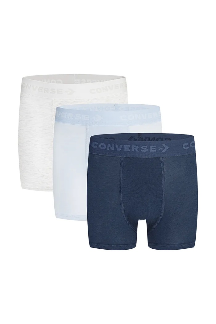 Converse Bokserki dziecięce z bawełną 3-pack szary 9C0384