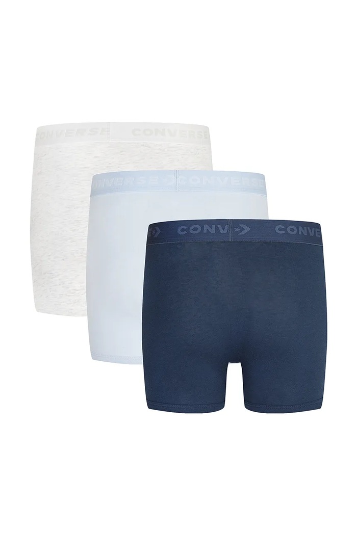 Converse Bokserki dziecięce z bawełną 3-pack 9C0384 szary AW26